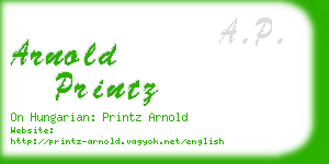 arnold printz business card